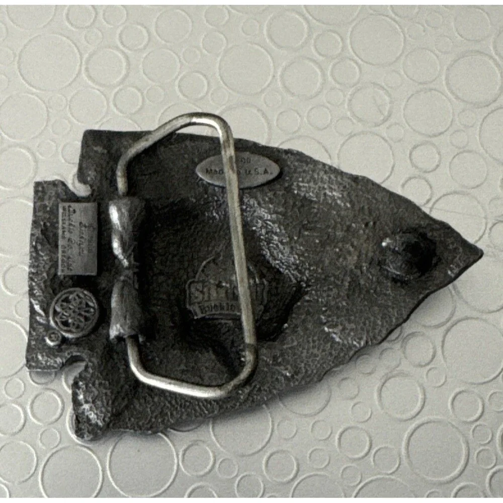 Vintage 1988 Siskiyou Arrowhead Belt Buckle Buffalo Native American Y-80